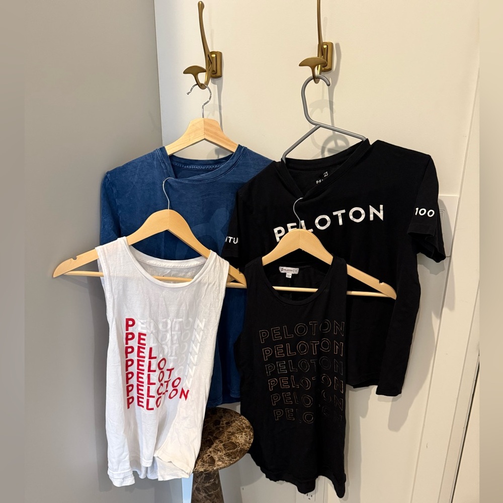 Peloton woman’s tshirts and tank tops bundle